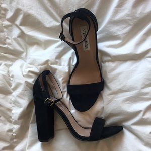 Black Suede Steve Madden Heels - Size 9.5